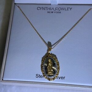 Cynthia Rowley Gold and Silver Oval Pendant Necklace